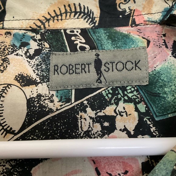 Robert Stock Sz L Silk Baseball Art Yankees Babe Ruth Gehrig Maris Mantle Shirt - Picture 8 of 9